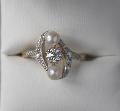 Vintage Diamond And Pearl Engagement Ring Vintage Diamond And Pearl Engagement Ring